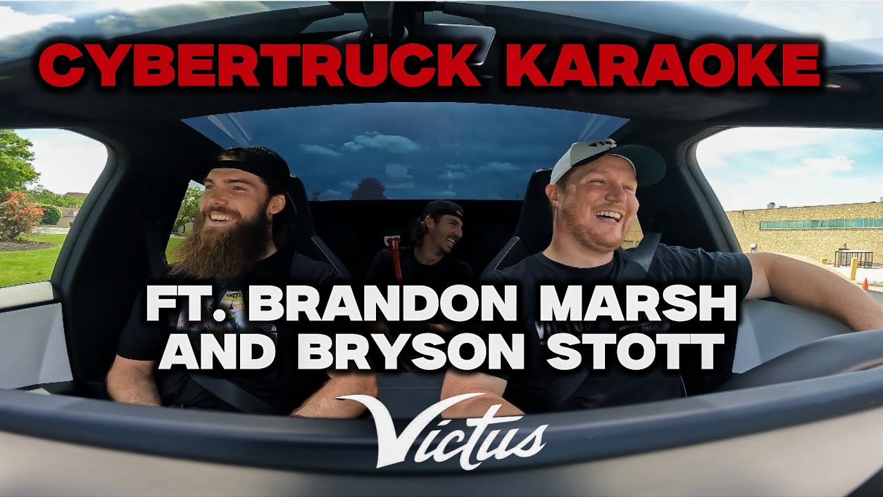 Bryson Stott and Brandon Marsh Do Cybertruck Karaoke @ Victus Sports