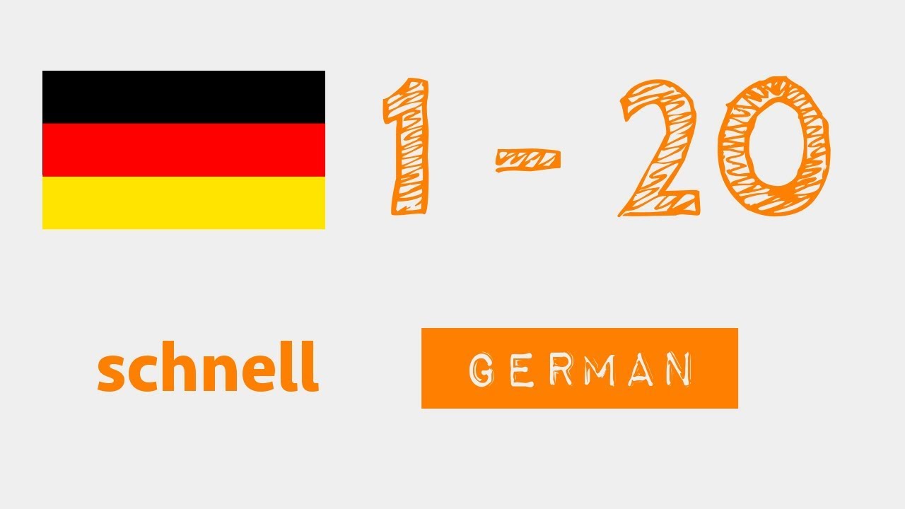 Zahlen von 1 bis 20 auf Deutsch - schnell
