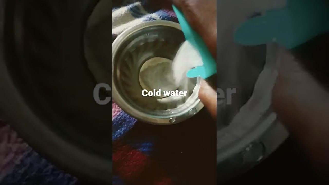 Slime Activator - cold water+salt+detergent mix mix mix our slime activator is ready.