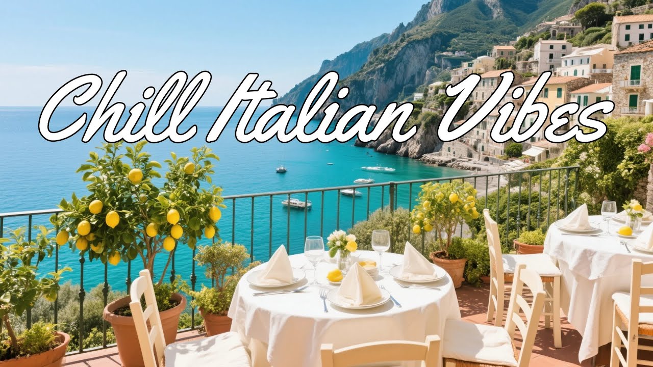 🇮🇹 Mediterranean Jazz & Chill Vibes 🌊 Scenic Amalfi Coast Drive Music 4K