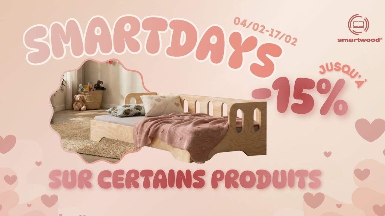 #SmartDays en f&eacute;vrier ont commenc&eacute; ! Lits jusqu&rsquo;&agrave; -15 %  #litenfant #smartwood #promo