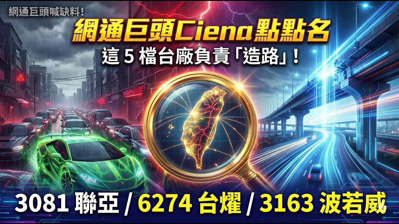 如果Nvidia 是超跑 誰在負責造路？揭密 Google 與輝達背後的隱形冠軍CIEN 並點名台灣這 5 檔最純 | 聯亞 3081、波若威 3163、光聖 6442、台燿 6274與聯鈞 3450
