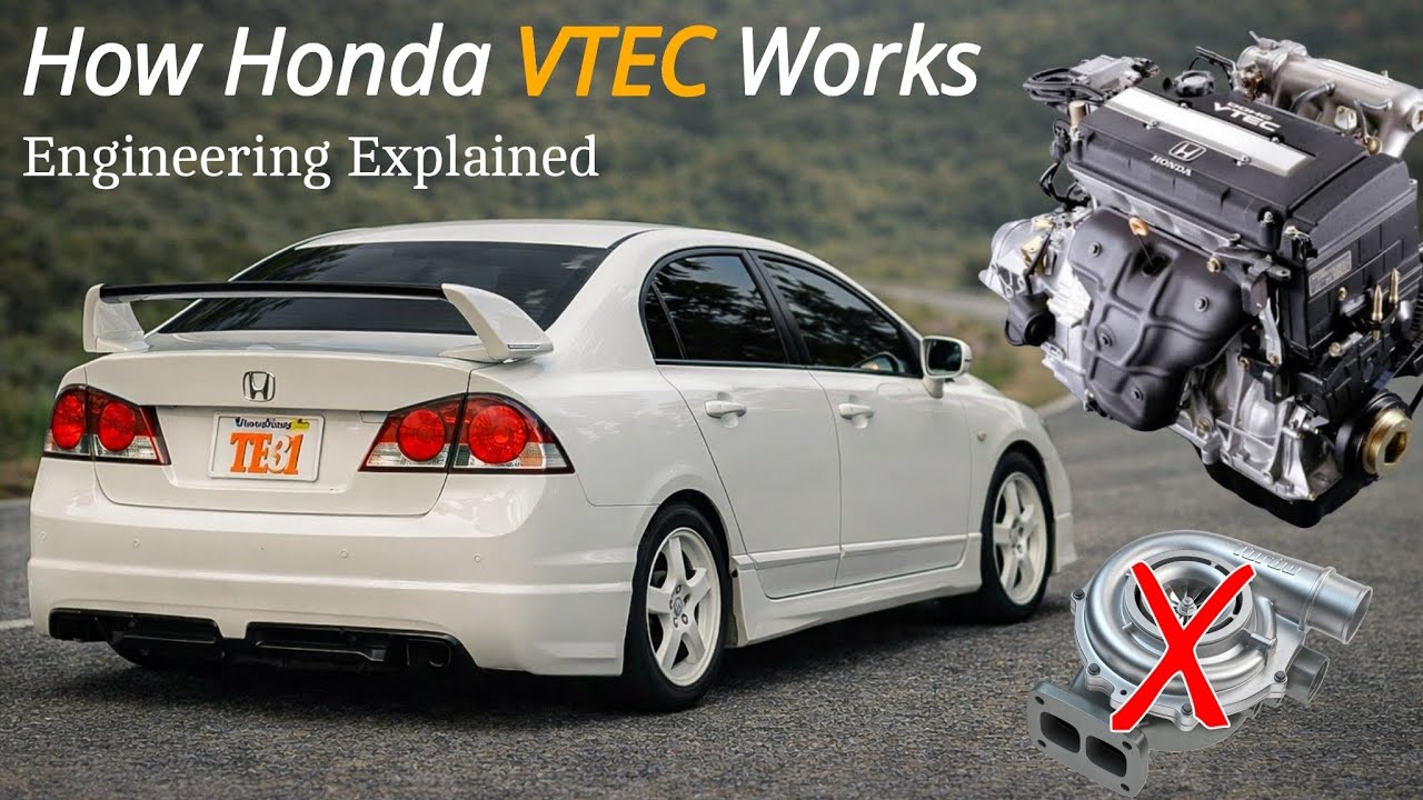 Honda VTEC Explained &ndash; Variable Valve Timing & Lift Electronic Control #vtec #honda #engine #explain
