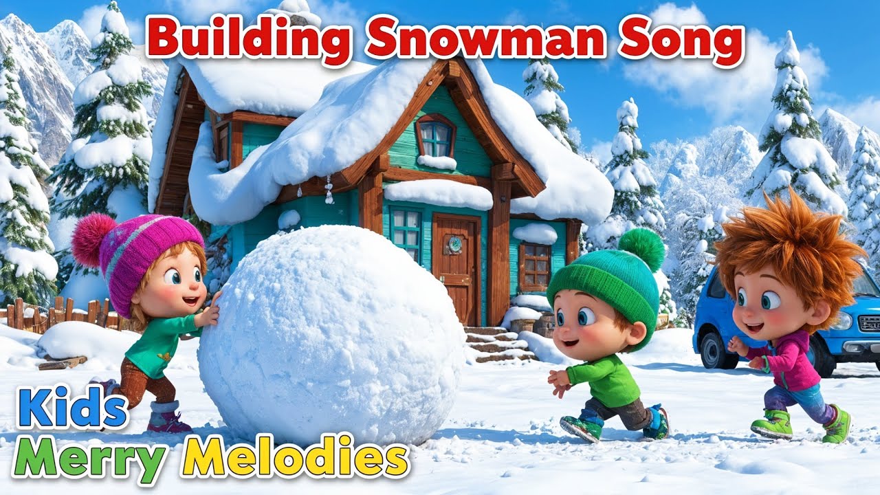 Building Snowman Song 4K| Song for kids 