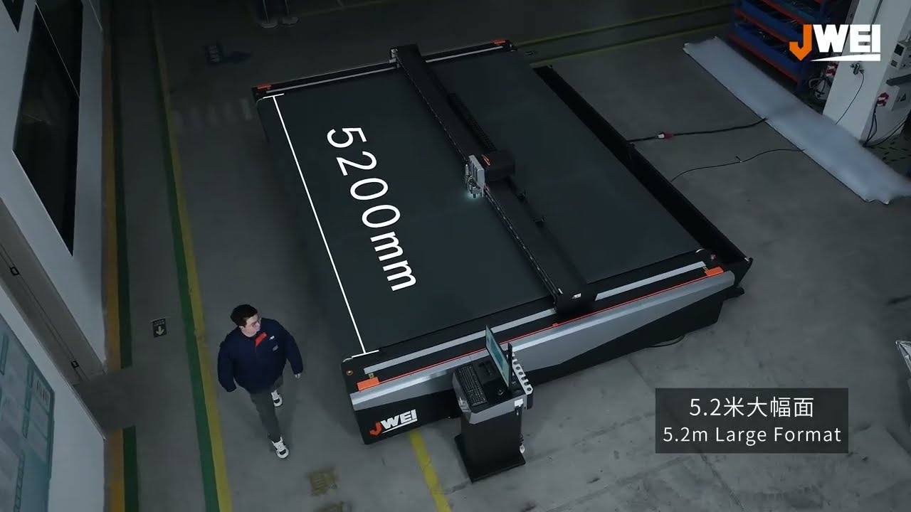 JWEI SL5232 flatbed cutting machine | Fully Automated Large Format Cutting System in Action