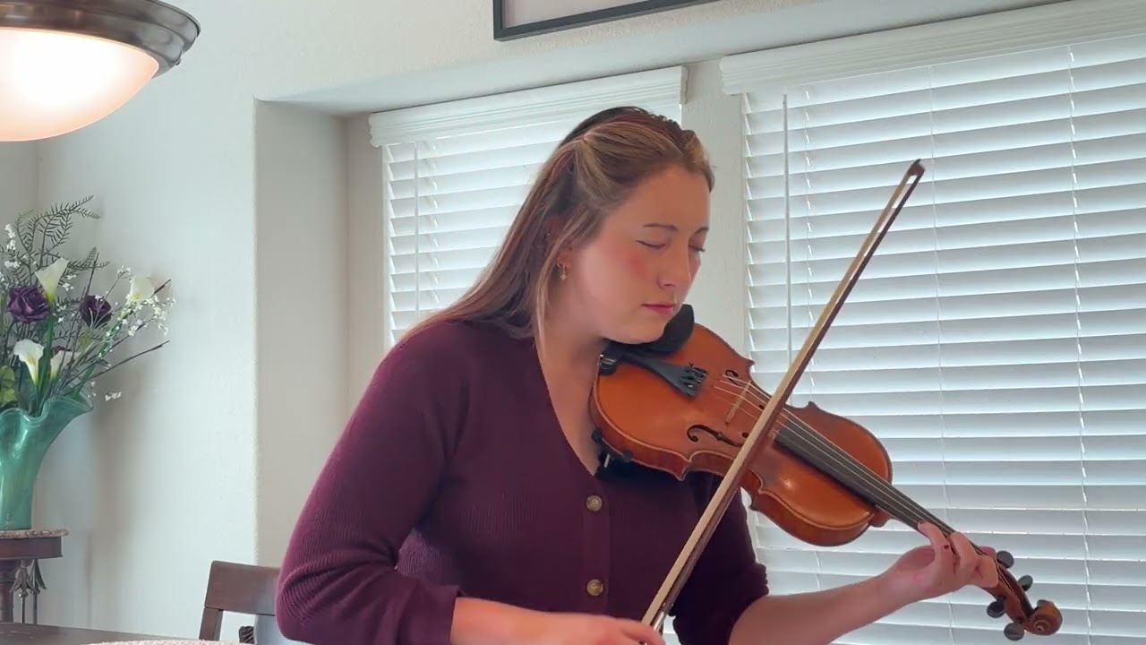 Powerful vintage old European violin fiddle