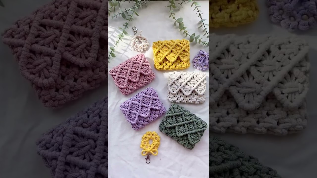 Macrame wallet | Cartera de macrame | 마크라메 지갑 #shorts