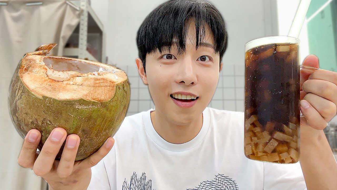 진짜 코코넛으로 코코팜젤리를 만들어보자!