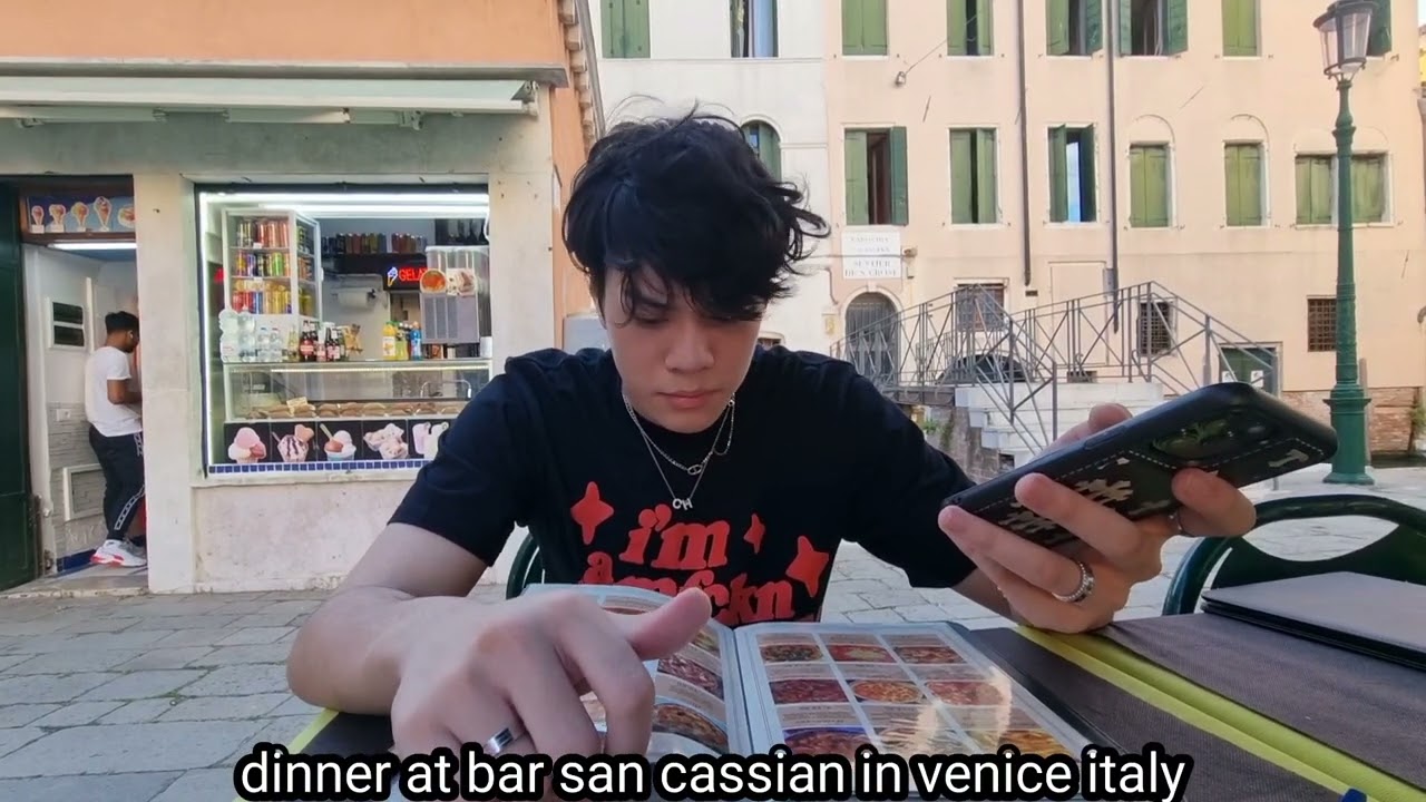 dinner with my son...cole baron at bar san cassiano in venice italy.