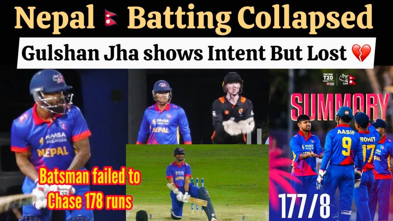 Nepal Heart Breaking Lost And Batting Collapse Against Northern Territory , Big Players Failed