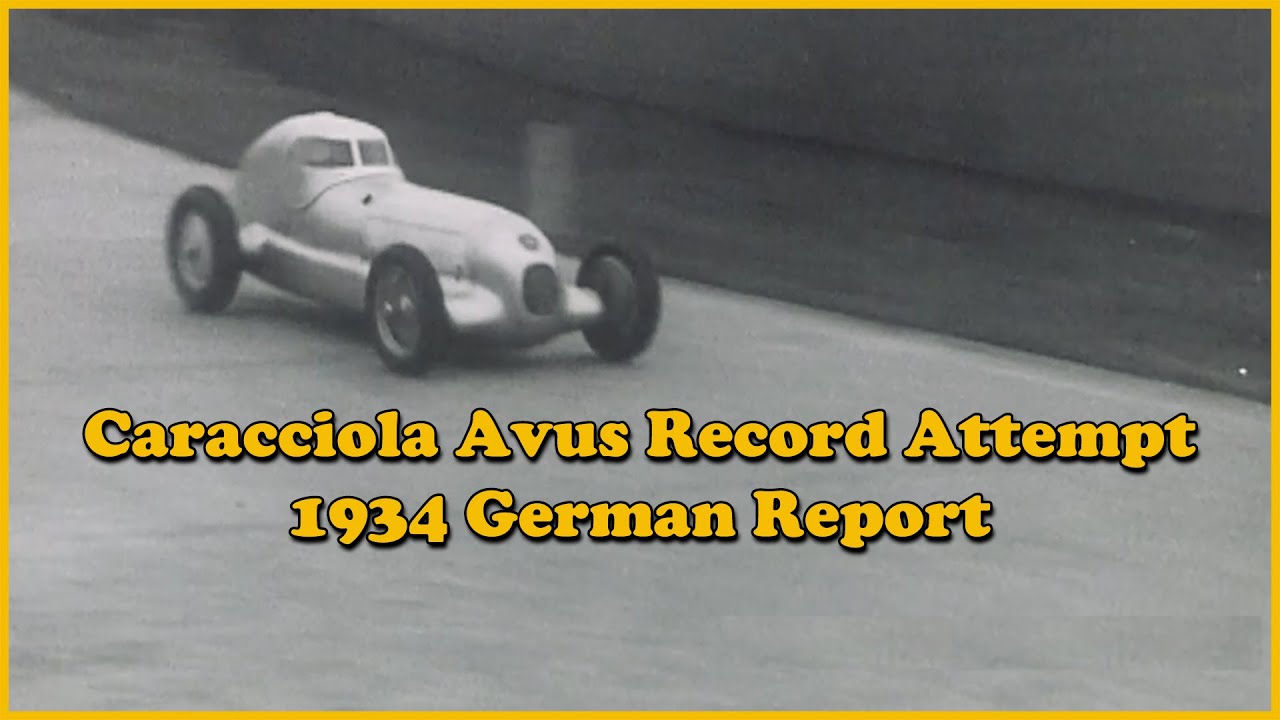 Caracciola Avus Record Attempt - RARE 1934 German Report