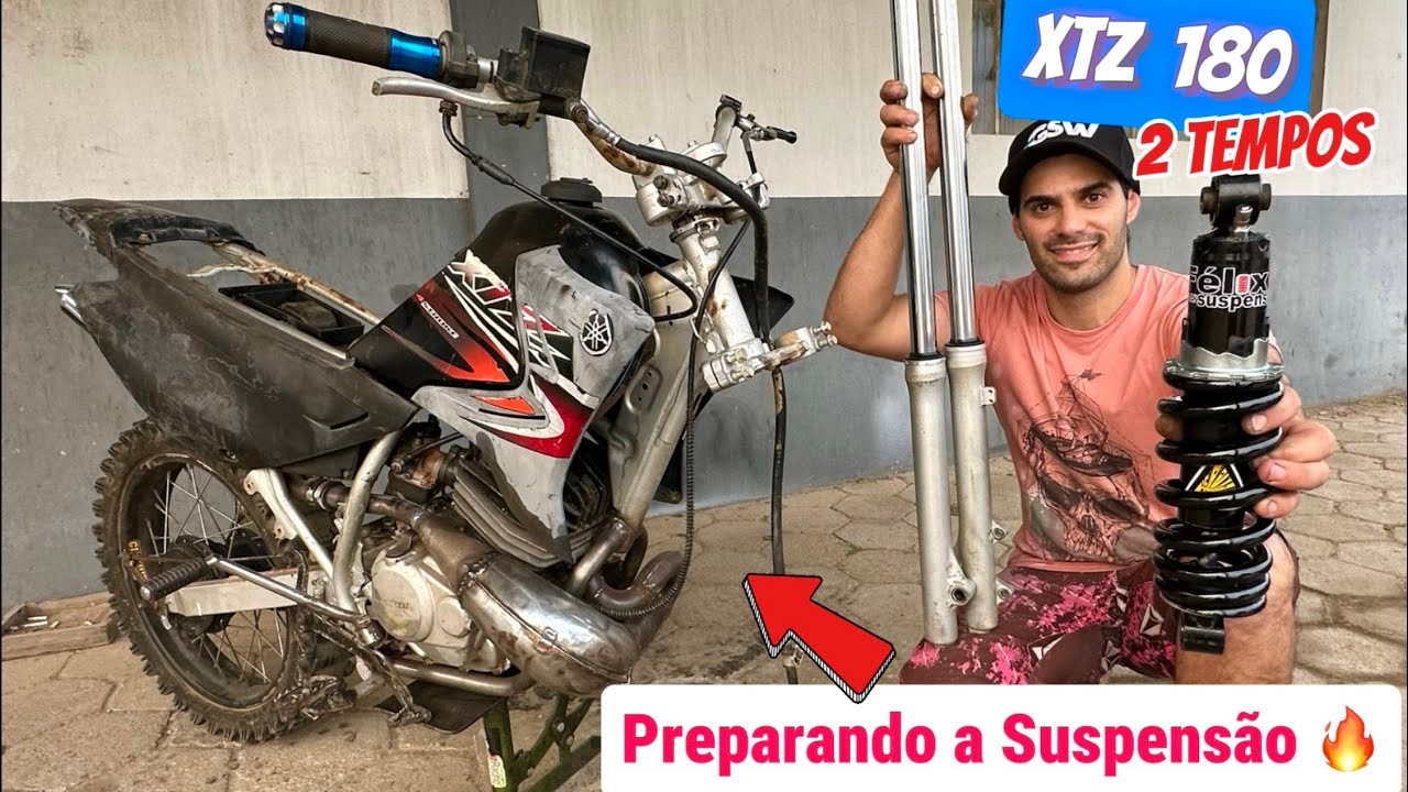 Suspens&atilde;o Preparada na XTZ 180🔥Motor de TITAN🔥2 Tempos