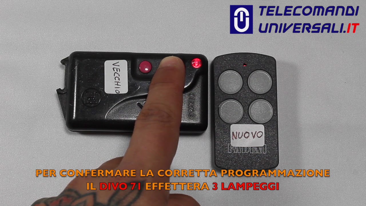 Come Programmare il telecomando Fadini divo 71