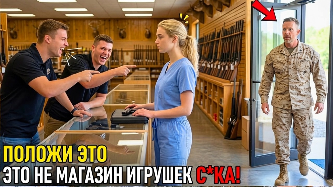«Это не магазин игрушек», — они смеялись над МЕДСЕСТРОЙ в оружейном магазине… пока не вошёл ВЛАДЕЛЕЦ