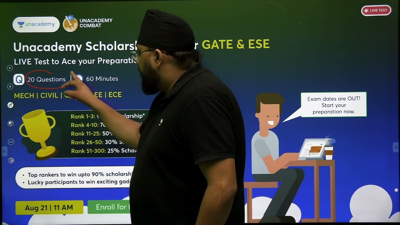 Best chance to get scholarship for your GATE preparation.