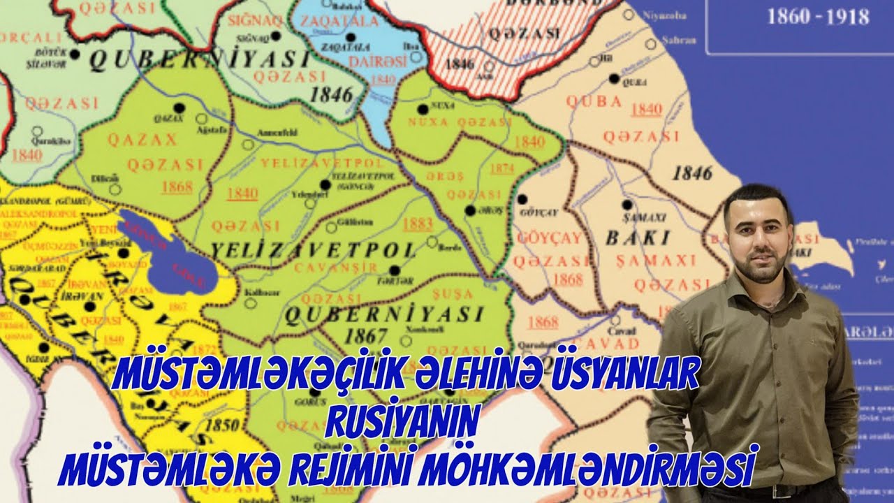 AZƏRBAYCAN TARİXİ DƏRS 47| MÜSTƏMLƏKƏÇİLİK ƏLEHİNƏ ÜSYANLAR, MÜSTƏMLƏKƏ REJİMİNİN MÖHKƏMLƏNDİRİLMƏSİ