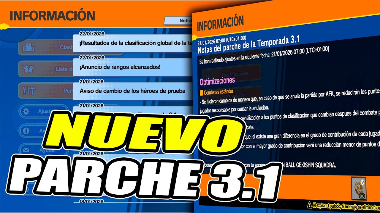 ¡NUEVO PARCHE 3.1 en Dragon Ball Gekishin Squadra!🔥TODA LA INFO