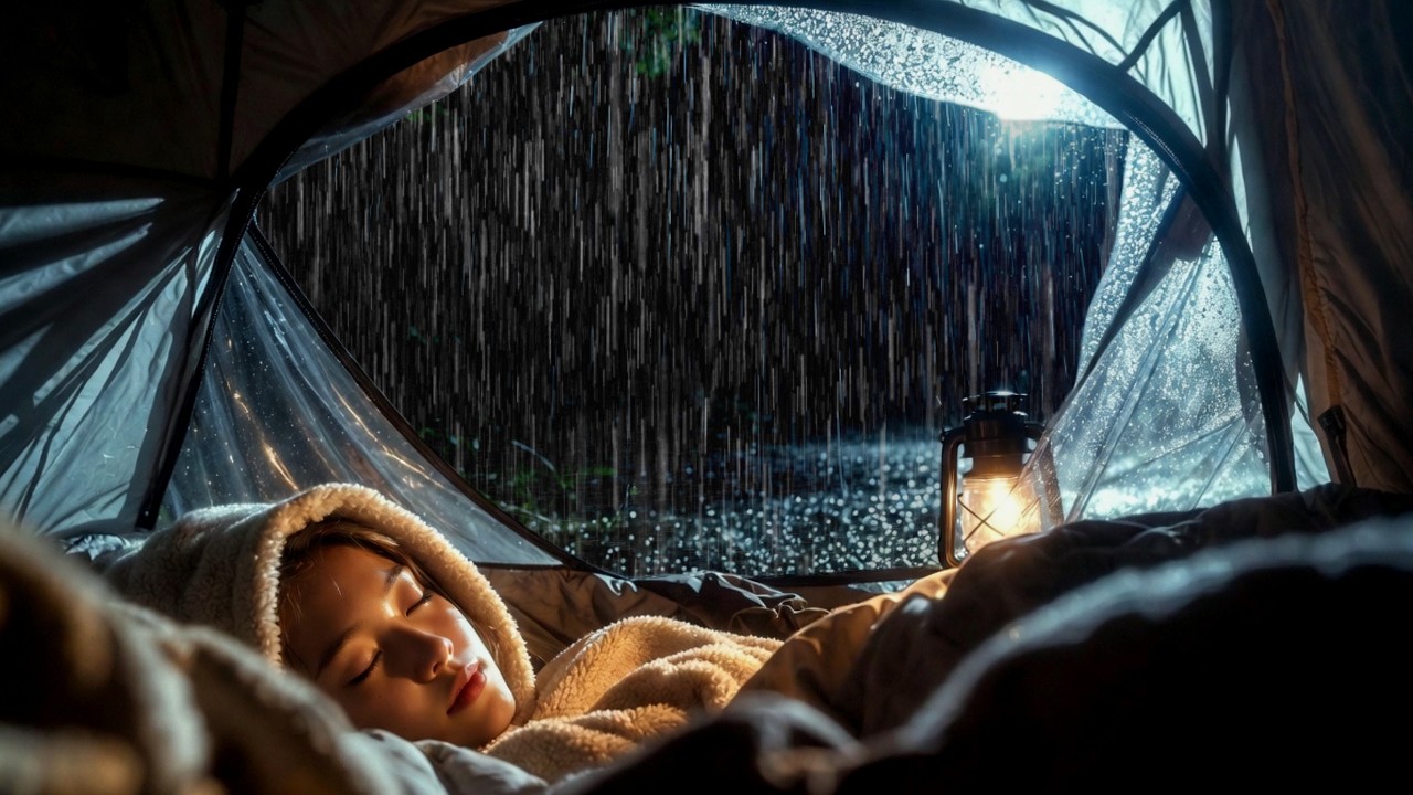 Heavy Rain Outside Tent 🌧️ | Relaxing Rain Ambience to Fall Asleep Fast Tonight