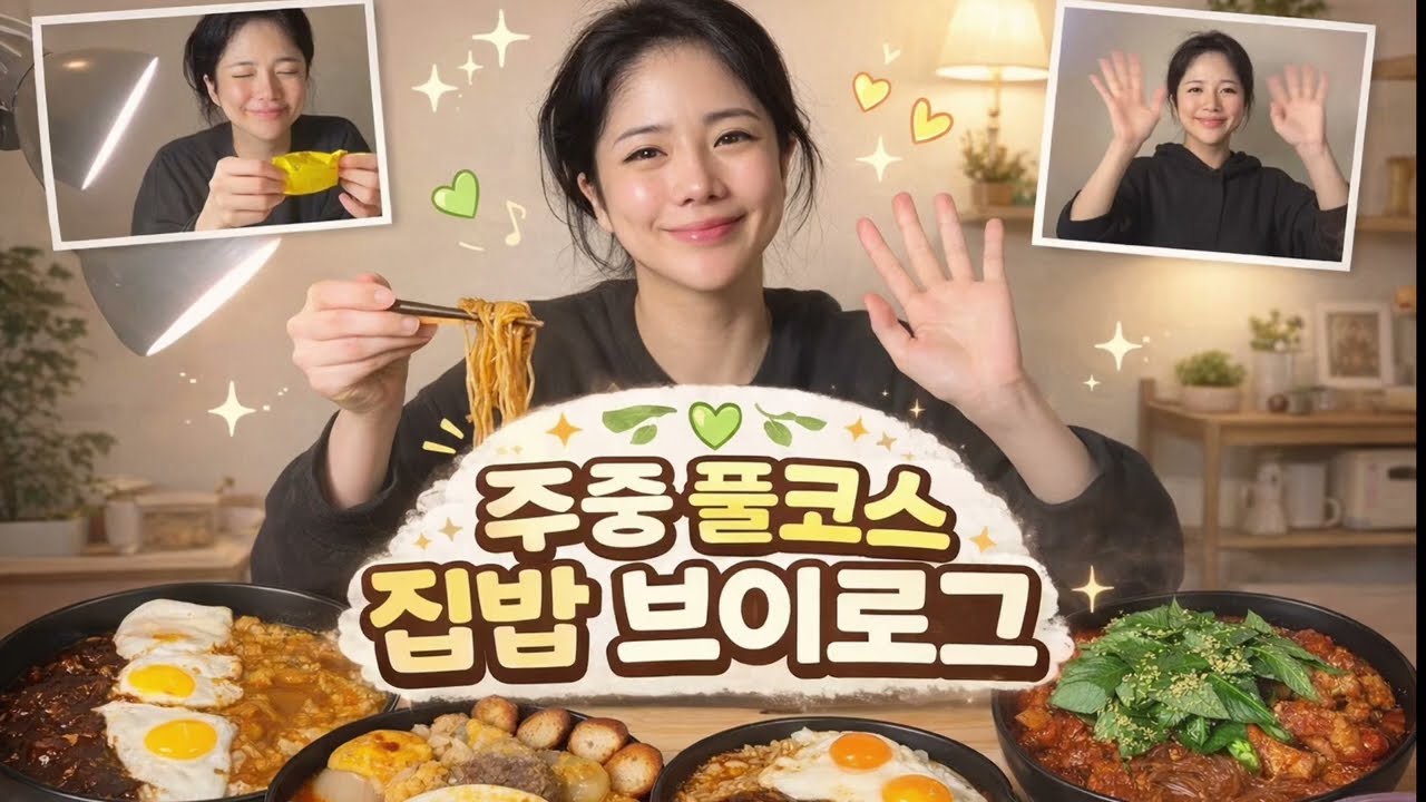 주중 집밥 풀코스 먹방🍜🥢 | 짜파게티·북경오리·연잎밥·통양파찜·족발·엽파게티 Mukbang Vlog Weekday Home Meal Mukbang🍜 |