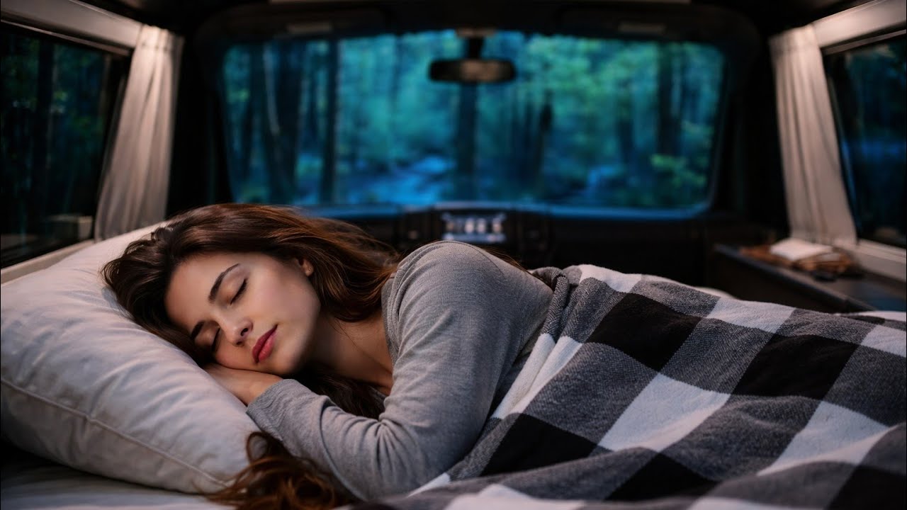 Fall Asleep Instantly with the Sound of Heavy Rain in a Comfortable Car & Thunder