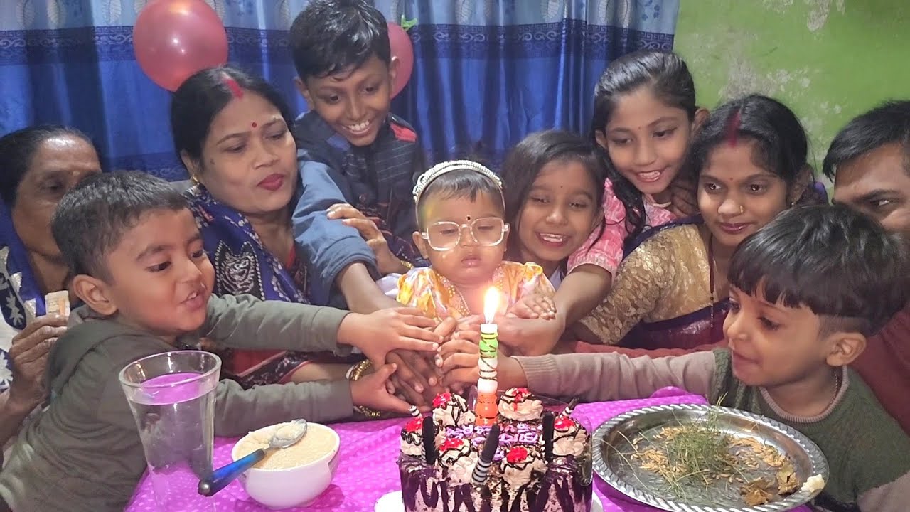 আমার দিদিভাই শুভশ্রীর এক বছর পূর্ণ হলো তাই জমিয়ে খাওয়া-দাওয়া হলো | Bengali birthday Celebration