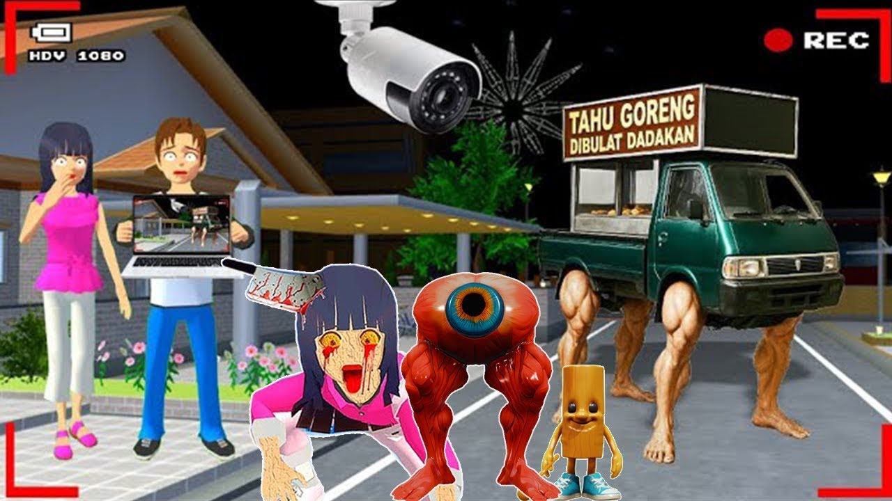 CCTV Recorded HAMMOD HABIBI AND BAKSO MALANG In Sakura World Sakura School Simulator😱😱