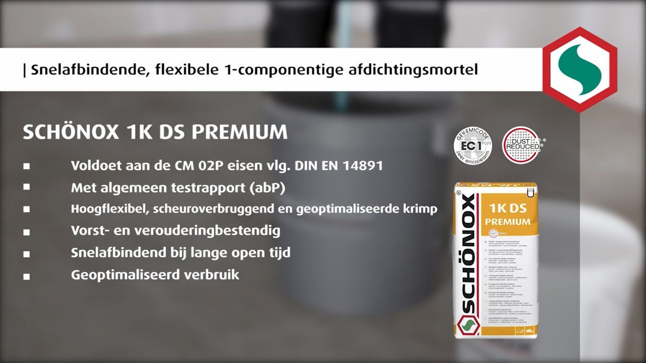 Afdichten met  SCHÖNOX 1K DS PREMIUM