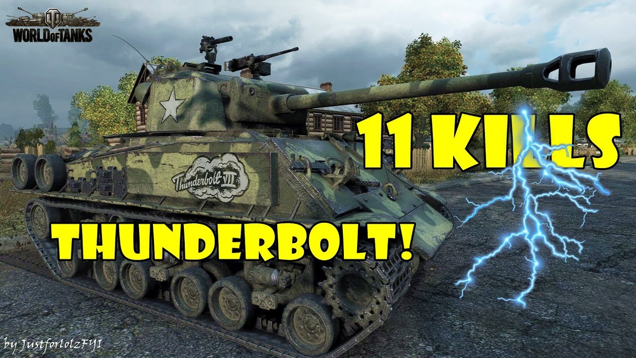 World of Tanks - PURE Gameplay [THUNDERBOLT VII | 11 KILLS, 1v5 by odpadlik100]