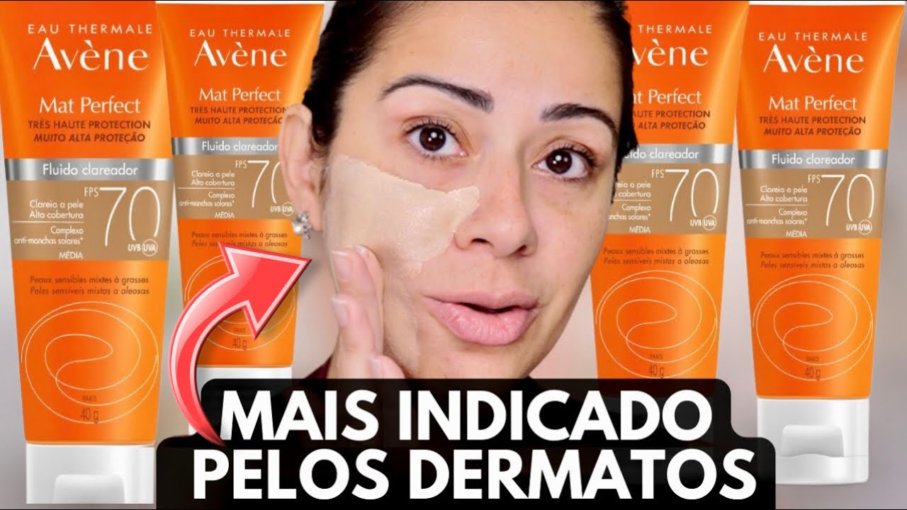 TESTANDO o PROTETOR COM COR MAIS INDICADO POR DERMATOLOGISTAS | AVÈNE Mat Perfect