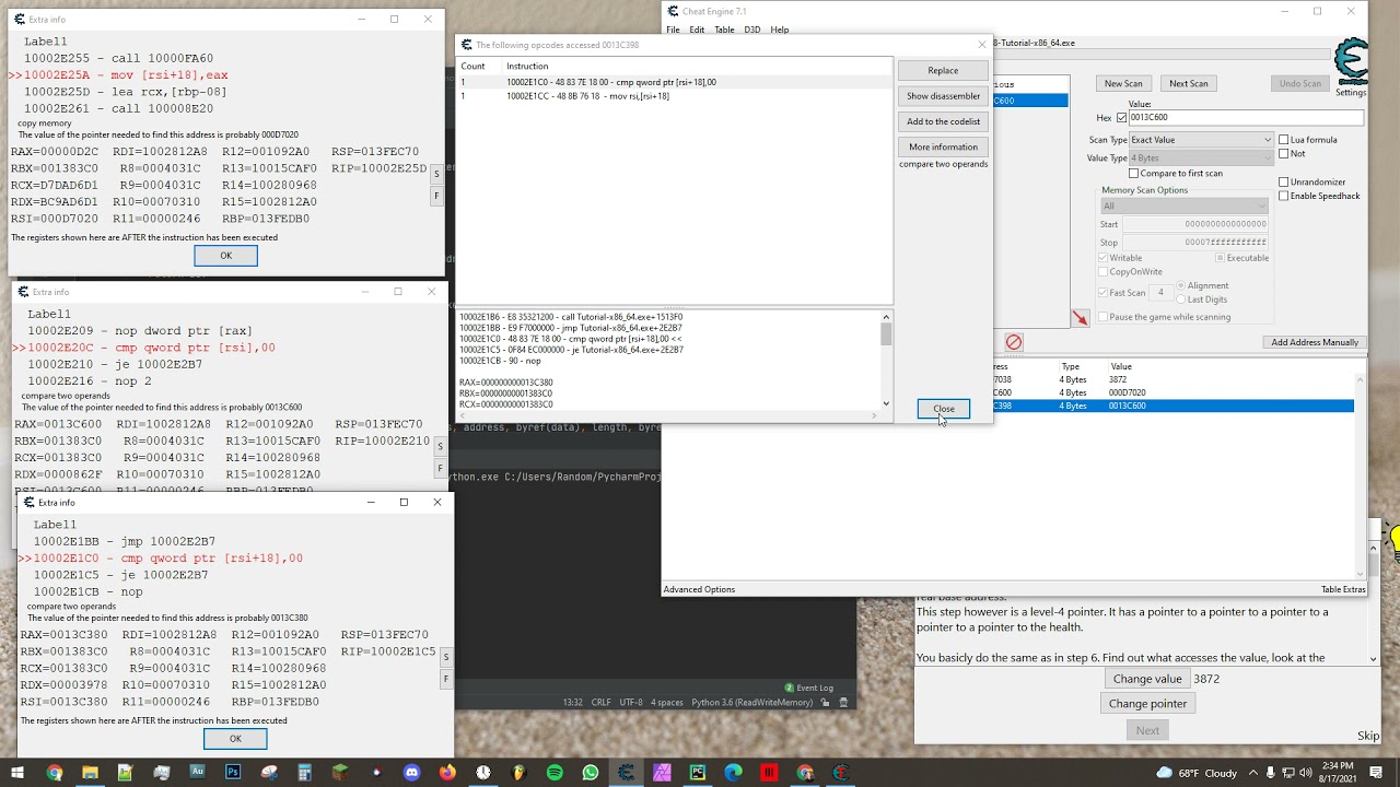 Turn Cheat Engine Cheats Into Python Scripts, Part 3: Multi-Level Pointers With 64-bit Addresses