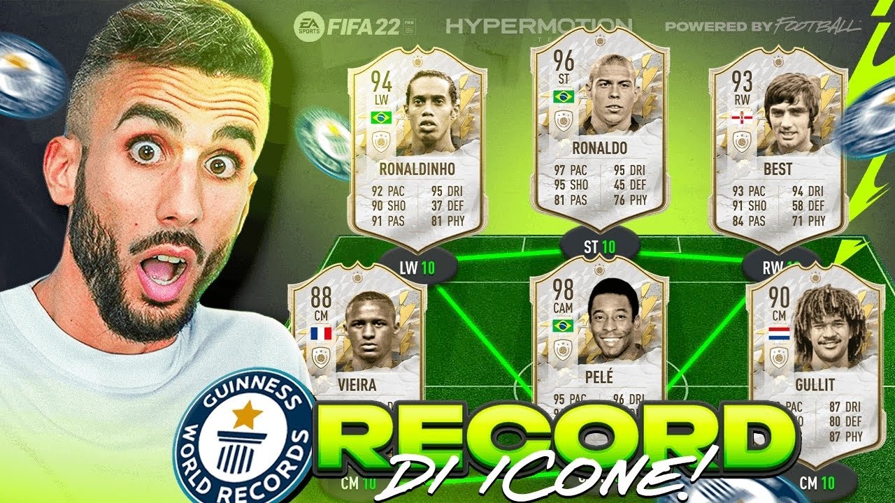 😱 RECORD ITALIANO di ICONE in un DRAFT! FIFA 22 FUT DRAFT CHALLENGE!