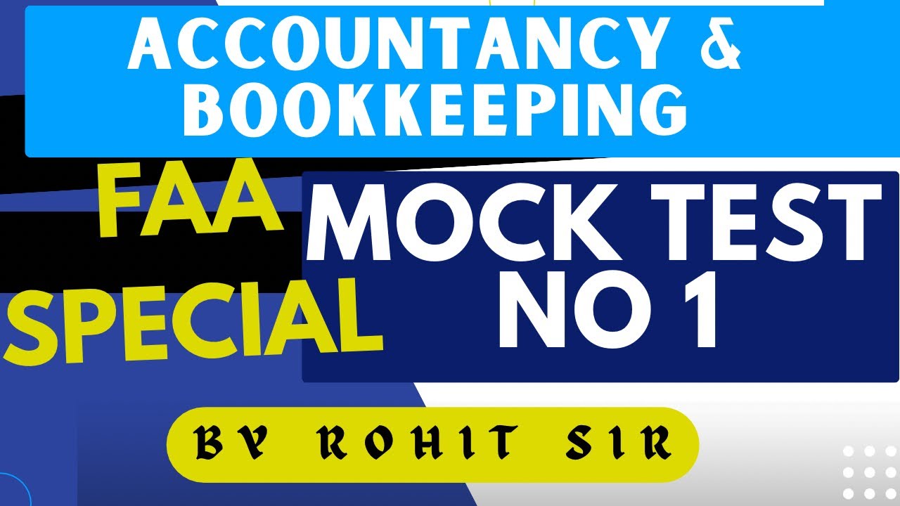 MOCK TEST NO 1 II MCQS OF ACCOUNTANCY & BOOKKEEPING II JKSSB FAA #faa2026 