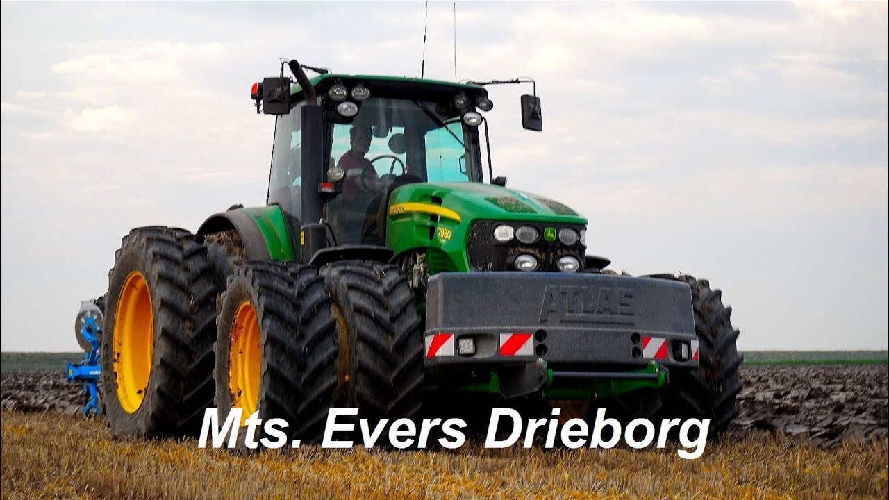 Onland ploegen met John Deere 7930 + Lemken 6 schaar. Evers Drieborg.