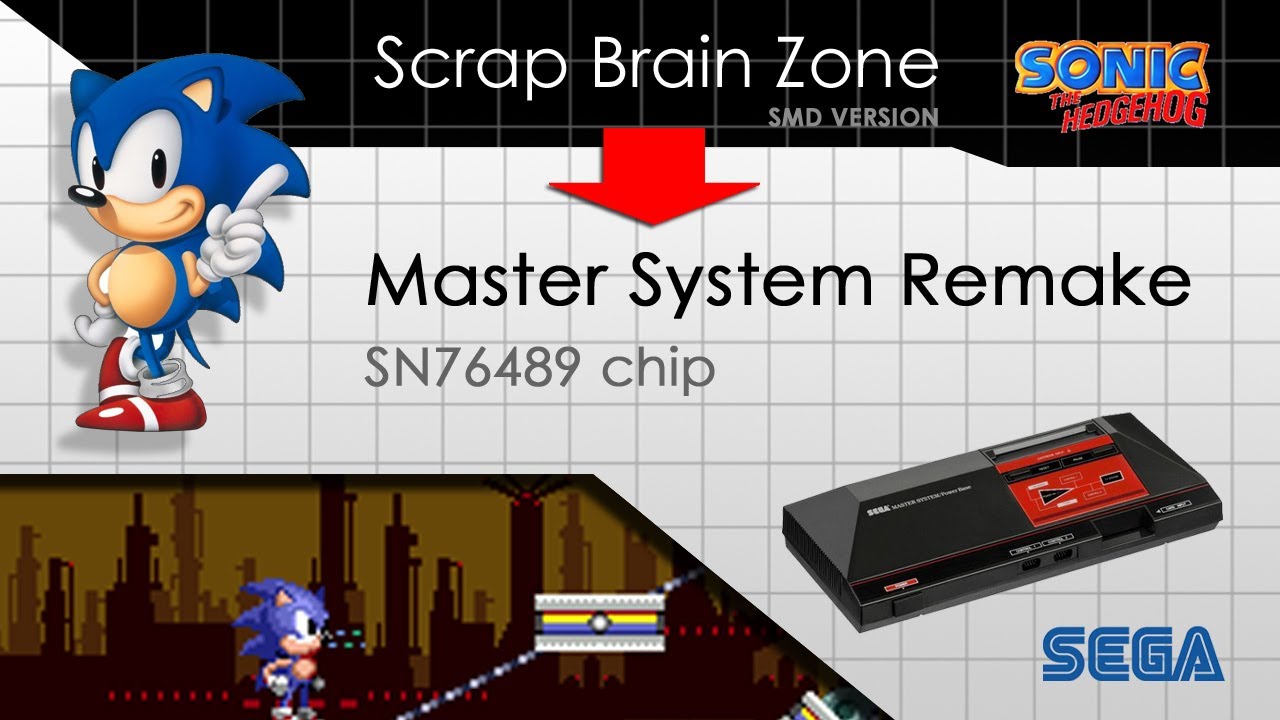 Sonic The Hedgehog (Genesis) - Scrap Brain Zone  (Remake for Master System) - NBXP (2019)