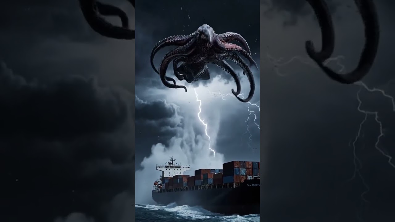 Giant Sea Monster Destroys Ship in Seconds 🌊🔥 