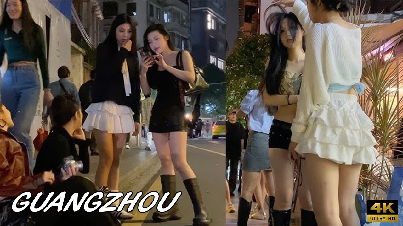 The Youthful Beauty and Endless Energy Lighting Up Guangzhou Nights | Guangzhou Night Walk 4K