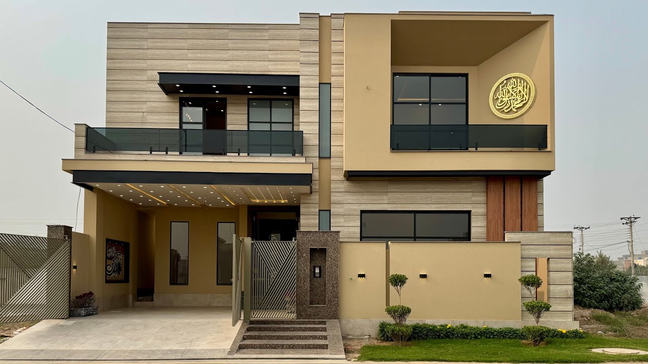 10 Marla House With Double Heighted TV Lounge For Sale In Divine Enclave Faisalabad