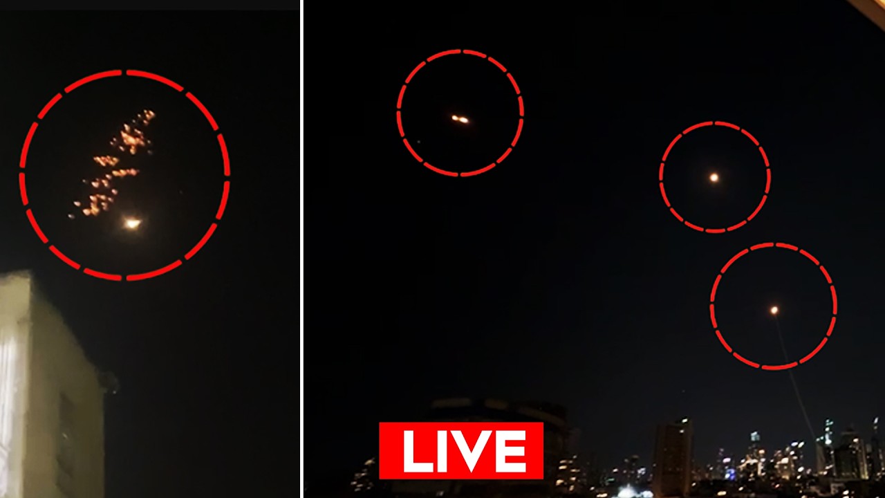 Iran Attacks Israel LIVE | Iranian Bombs Light Up Israel's Night Sky; Iron Dome Intercepts Missiles