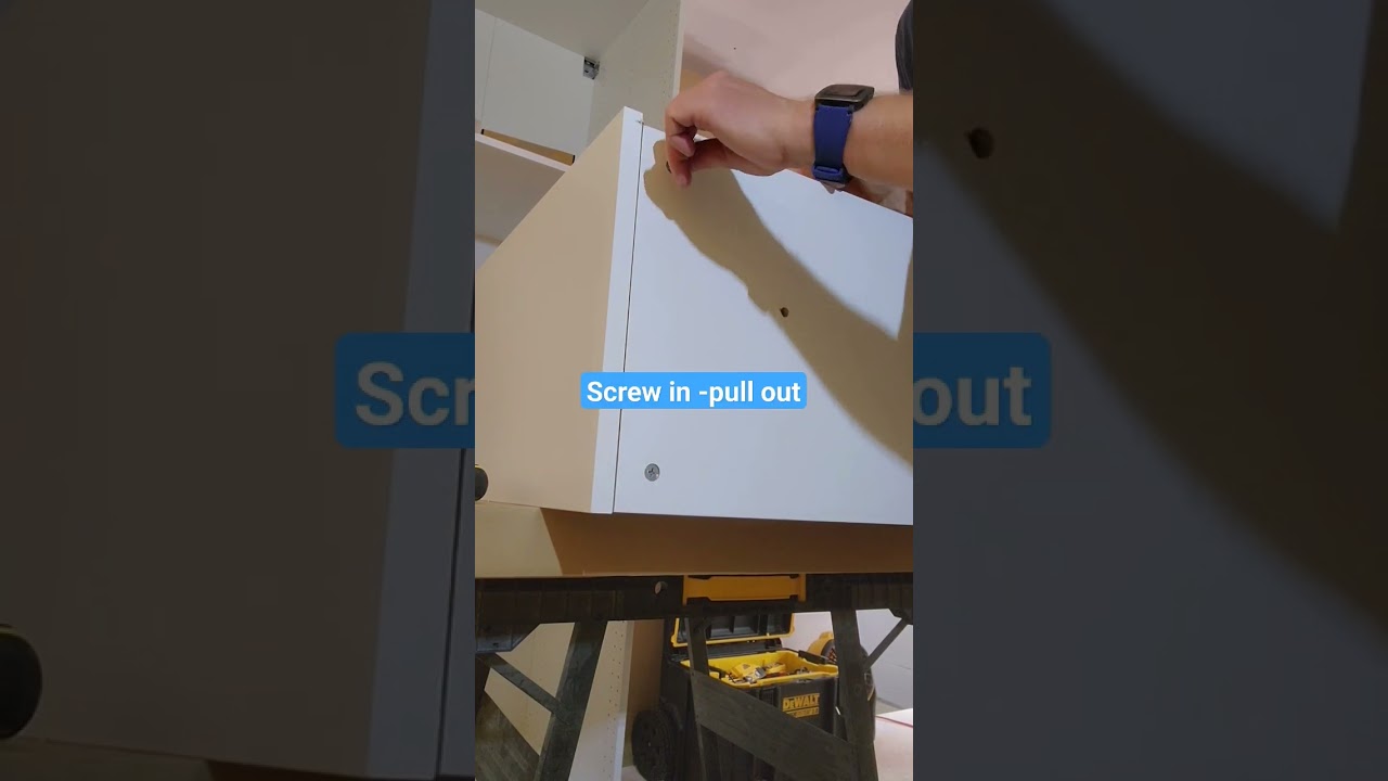 Easy Removal of Lock-Nut - Ikea Kitchen Cabinets.