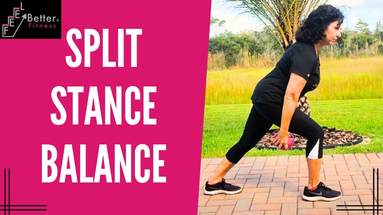 Split Stance Balance and Core Exercises for Seniors