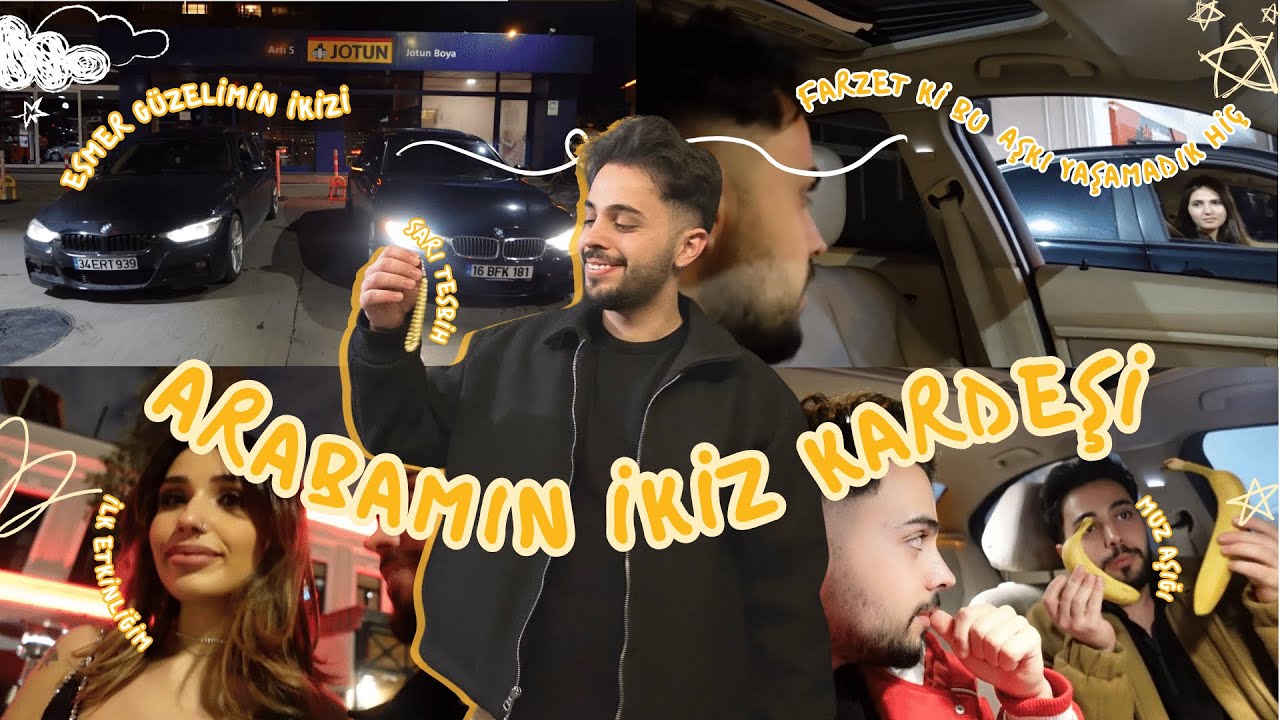 ARABAMI İKİZİ İLE BULUŞTURDUM 🚗| ilk influencer etkiliğim 🎊, arabayla uzun yol, ablamın aşermeleri🤰