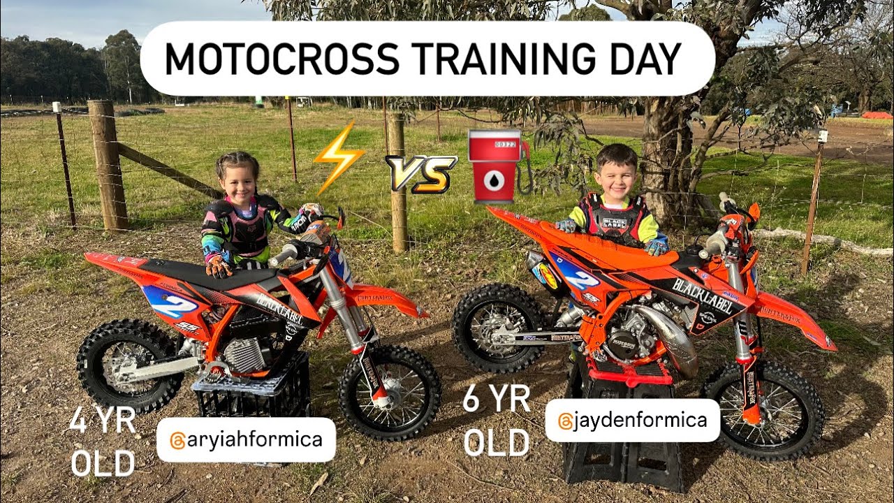 JAYDEN AND ARYIAH ride day before next big race KTM 50SX KTM E5
