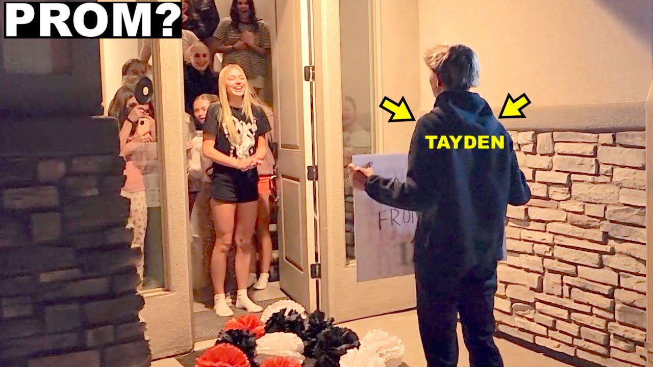 TAYDEN'S PROM PROPOSAL IN FRONT OF THE ENTIRE CHEER TEAM!