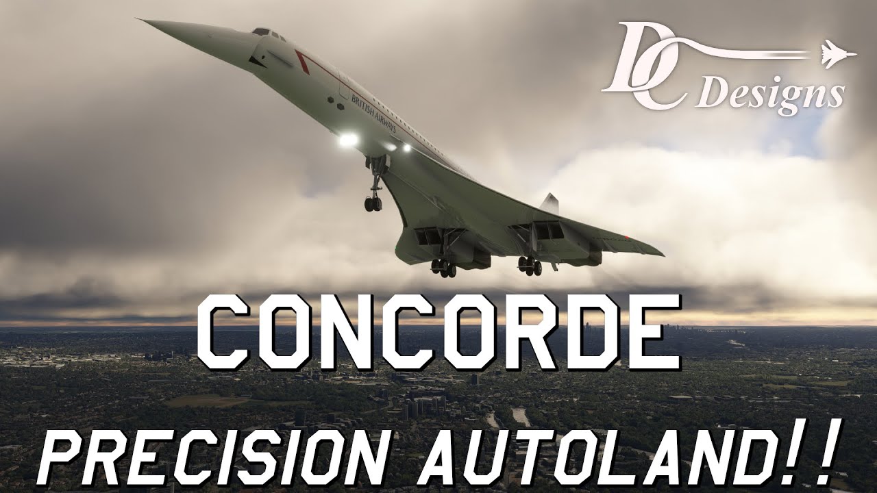 DC Designs Concorde ILS precision approach demonstration
