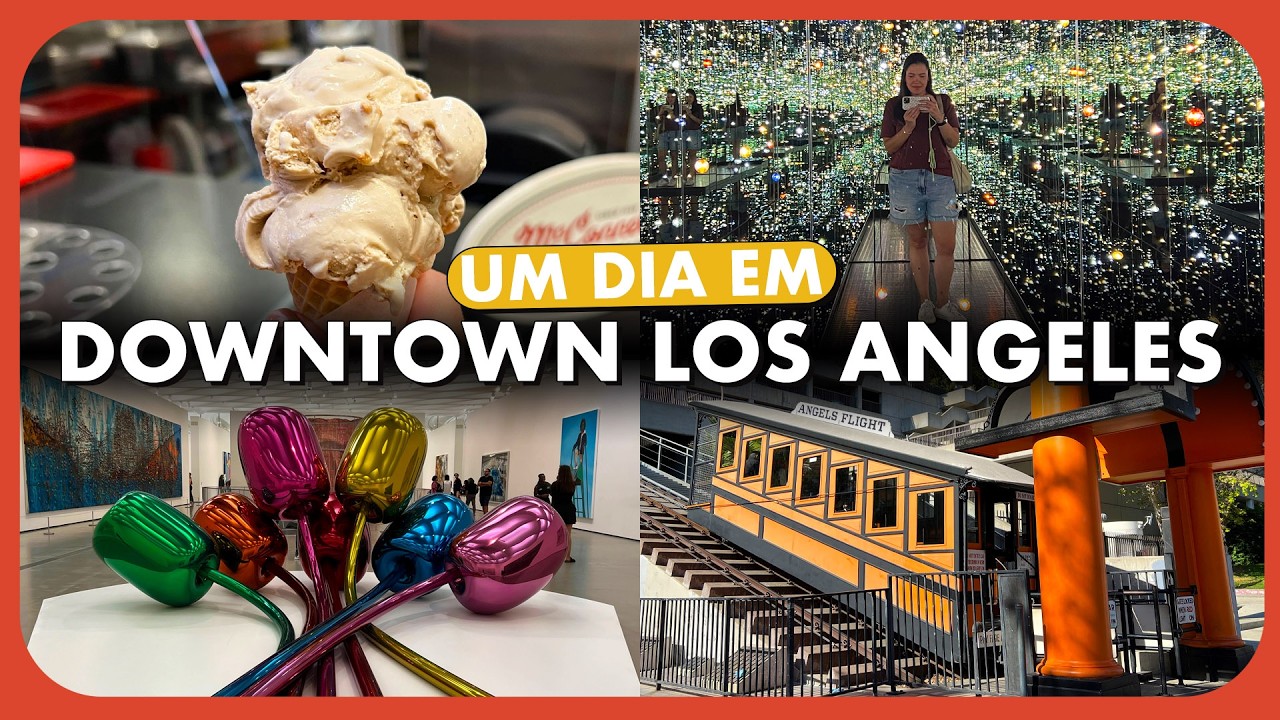 VLOG DE DOWNTOWN LOS ANGELES: UM DIA CONHECENDO VÁRIAS ATRAÇÕES!
