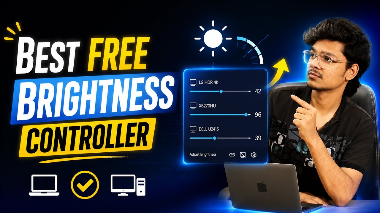 Free Screen Brightness Control Tool for PC & Laptop | Lower Screen Brightness Below Windows Minimum