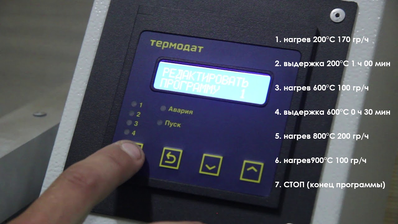 Настройка программ обжига Термодат 14Е5