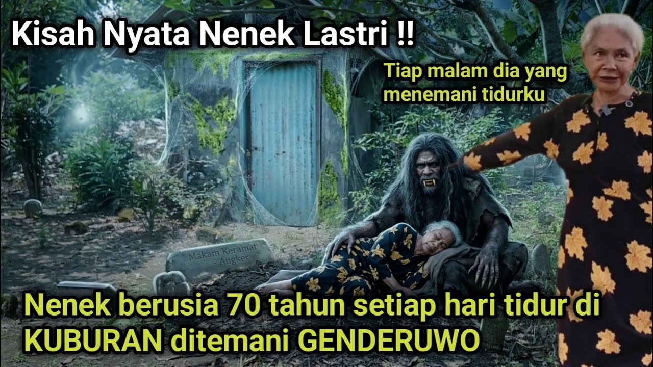 Kisah nyata !! Nenek Puluhan tahun tidur di atas kuburan kuntilanak genderuwo teman sehari hari