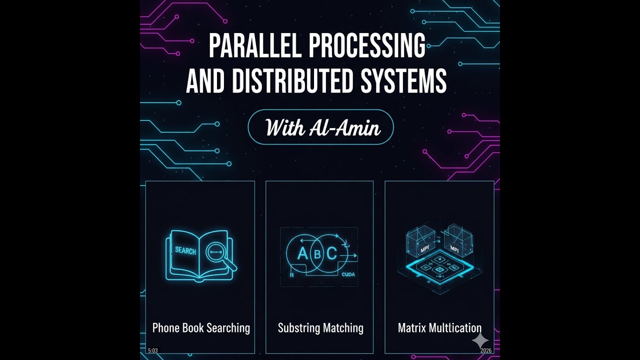 Phone Book Searching, Substring Matching, Matrix Multiplication using MPI and Cuda by Al-Amin