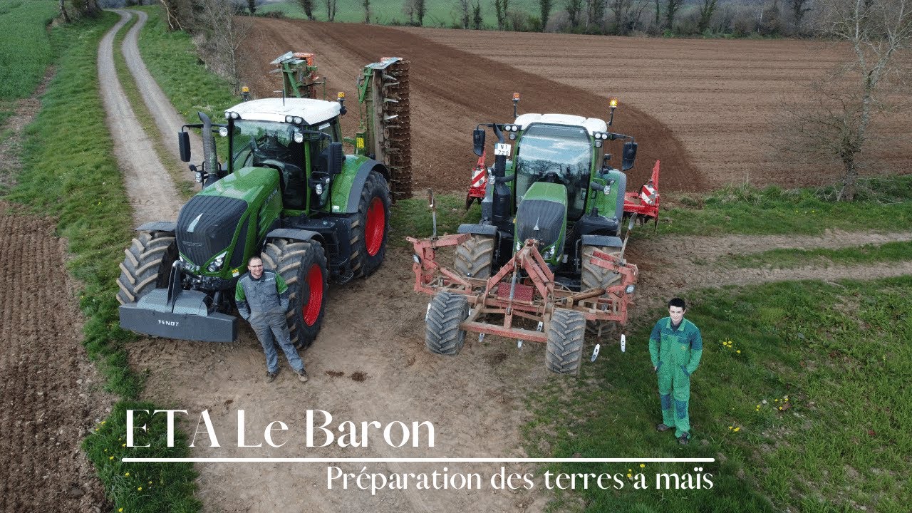 Préparation des terres a maïs ETA Le Baron